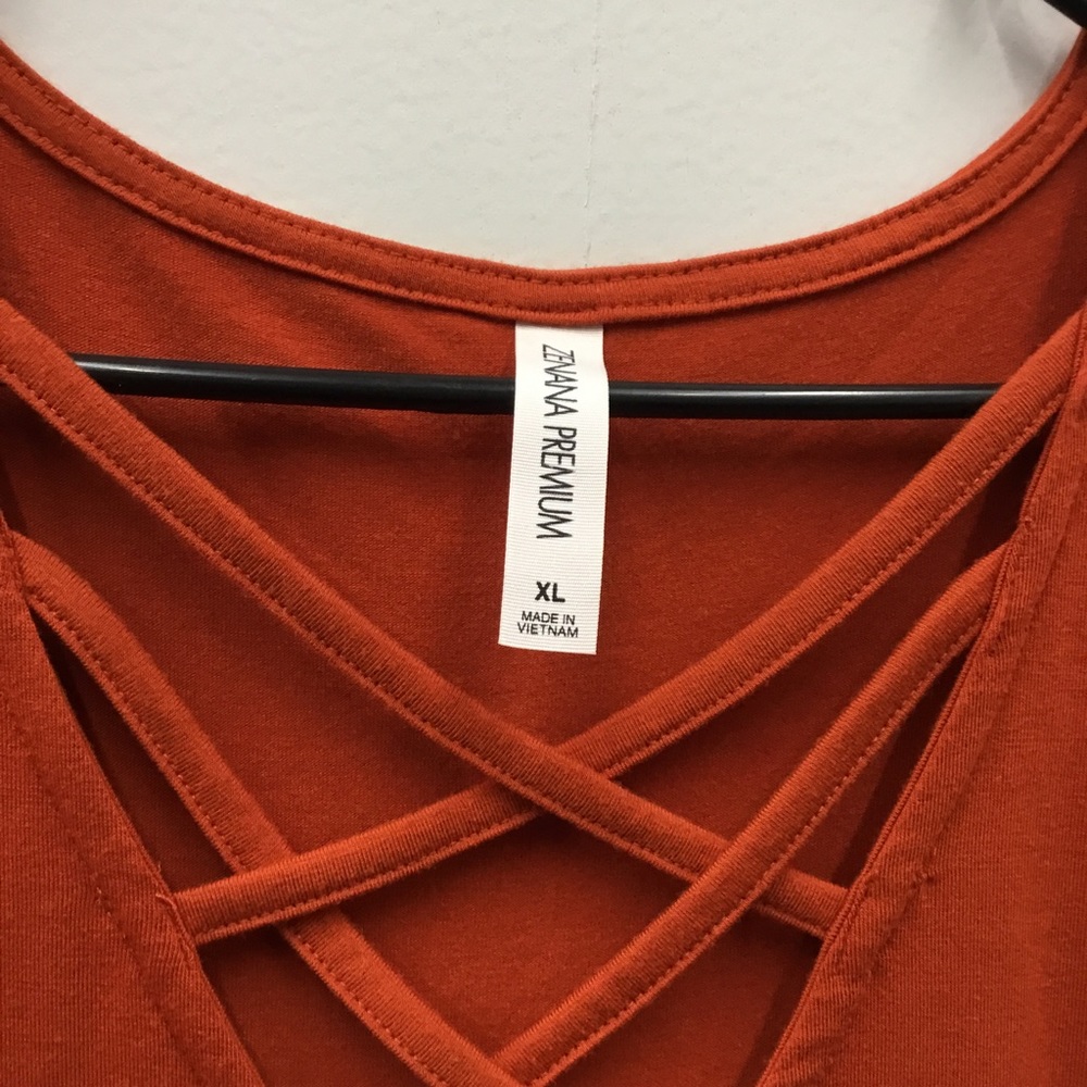 Elegant Orange Women's Dress - Picture 2 of 2